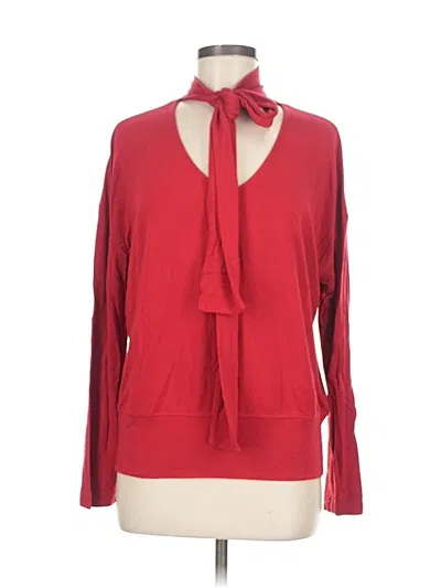 Pre-owned Cabi Long Sleeve Polo Shirt In Red