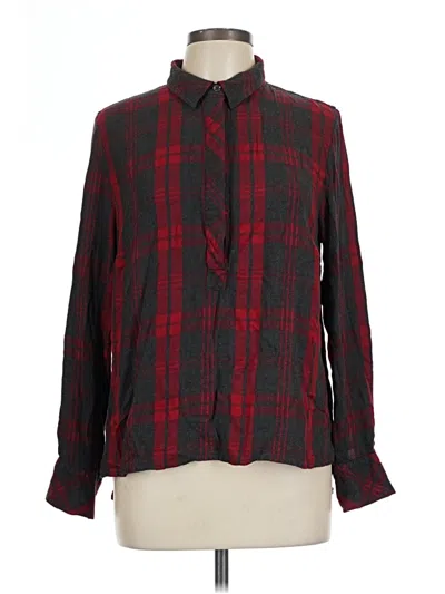 Pre-owned Cabi Long Sleeve Polo Shirt In Red