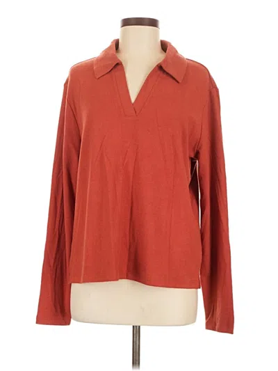 Pre-owned Cabi Long Sleeve Polo Shirt In Red