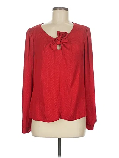 Pre-owned Cabi Long Sleeve Polo Shirt In Red