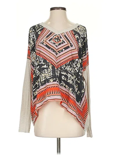 Pre-owned Cabi Long Sleeve Silk Top Ivory Cowl Neck Tops