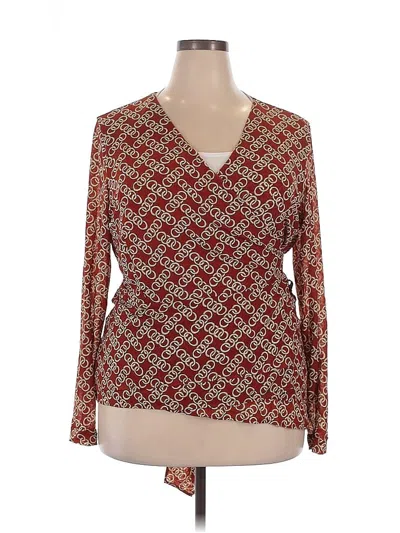 Pre-owned Cabi Long Sleeve T-shirt In Brown