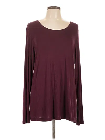 Pre-owned Cabi Long Sleeve T-shirt In Burgundy