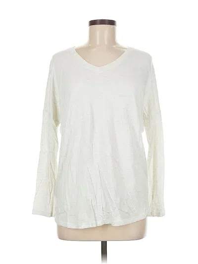 Pre-owned Cabi Long Sleeve T-shirt In White