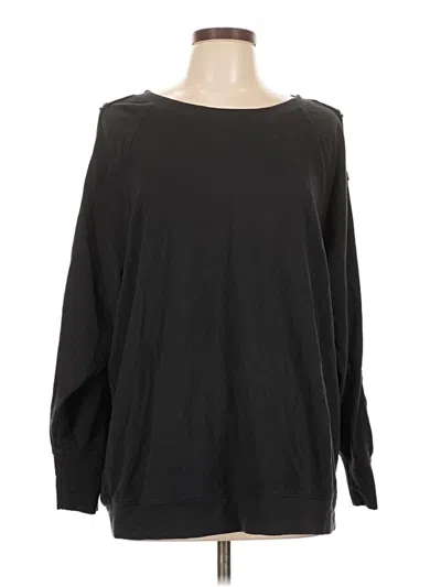 Pre-owned Cabi Long Sleeve Top Black Boatneck Tops