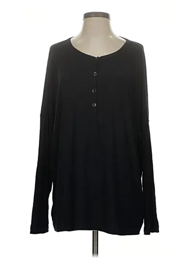 Pre-owned Cabi Long Sleeve Top Black Crew Neck Tops