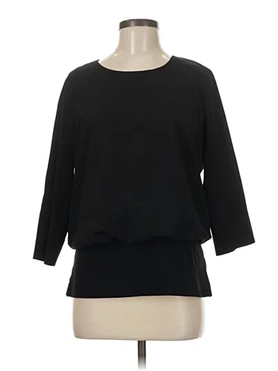 Pre-owned Cabi Long Sleeve Top Black Crew Neck Tops