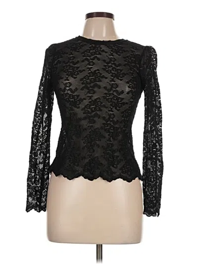 Pre-owned Cabi Long Sleeve Top Black Mock Neckline Tops