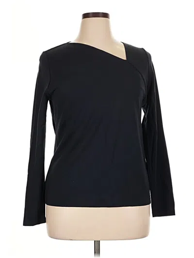 Pre-owned Cabi Long Sleeve Top Black One Shoulder Neckline Tops