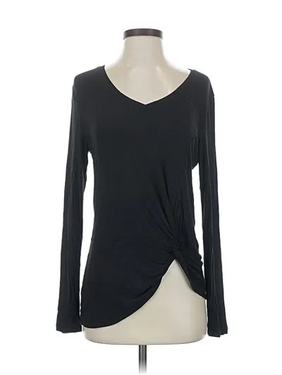 Pre-owned Cabi Long Sleeve Top Black Sweetheart Neckline Tops