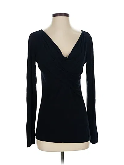 Pre-owned Cabi Long Sleeve Top Black Sweetheart Neckline Tops