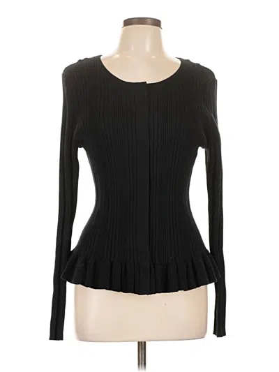 Pre-owned Cabi Long Sleeve Top Black Sweetheart Neckline Tops