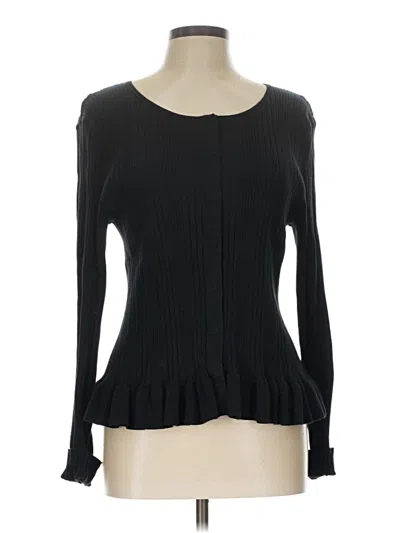 Pre-owned Cabi Long Sleeve Top Black Sweetheart Neckline Tops