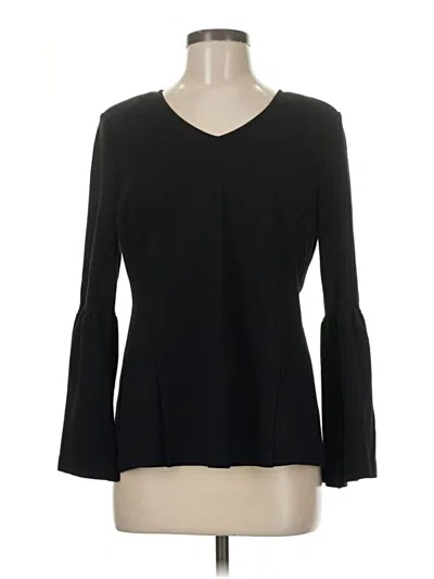Pre-owned Cabi Long Sleeve Top Black V Neck Tops