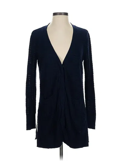 Pre-owned Cabi Long Sleeve Top Blue Plunge Neckline Tops