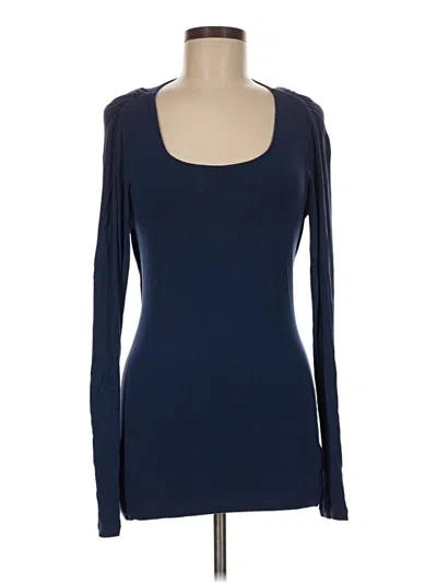 Pre-owned Cabi Long Sleeve Top Blue Sweetheart Neckline Tops