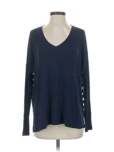 Pre-owned Cabi Long Sleeve Top Blue V Neck Tops