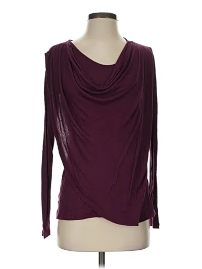 Pre-owned Cabi Long Sleeve Top Burgundy Cowl Neck Tops