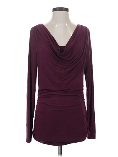 Pre-owned Cabi Long Sleeve Top Burgundy Cowl Neck Tops