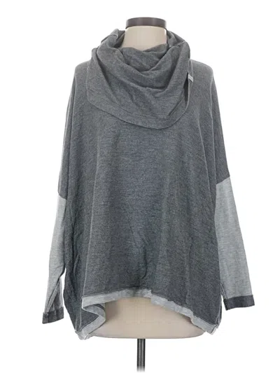 Pre-owned Cabi Long Sleeve Top Gray Cowl Neck Tops