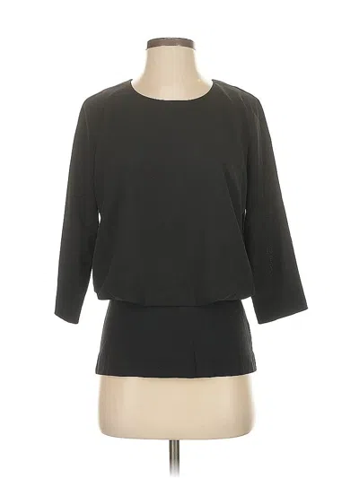 Pre-owned Cabi Long Sleeve Top Gray Crew Neck Tops