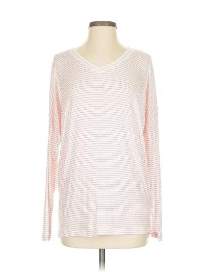 Pre-owned Cabi Long Sleeve Top Pink V Neck Tops