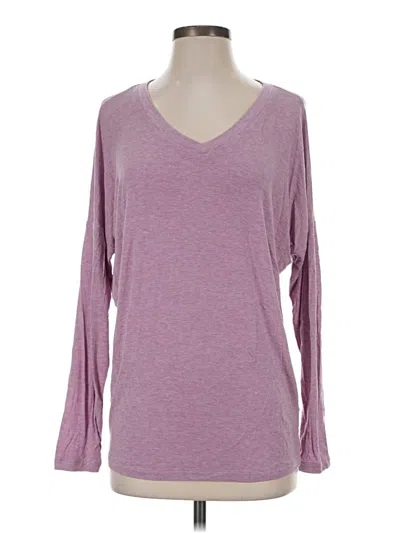 Pre-owned Cabi Long Sleeve Top Purple V-neck Tops