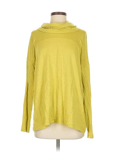 Pre-owned Cabi Long Sleeve Top Yellow Cowl Neck Tops