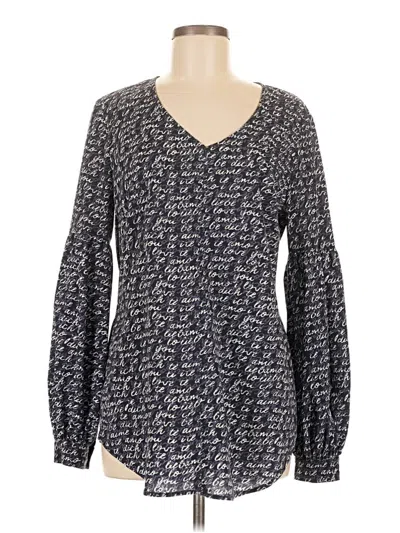 Pre-owned Cabi Long Sleeve T-shirt In Blue