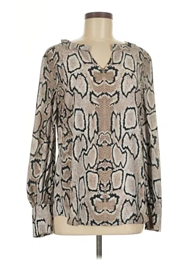 Pre-owned Cabi Long Sleeve T-shirt In Brown