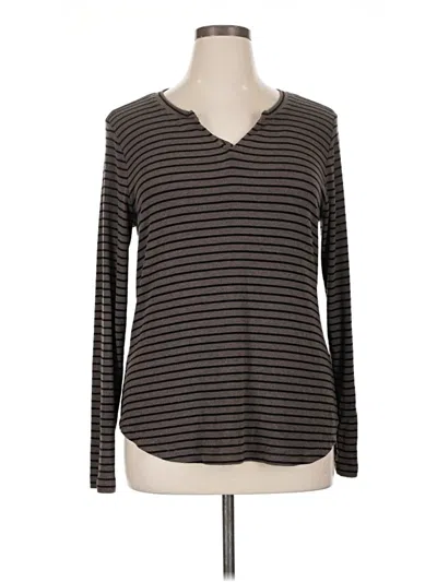 Pre-owned Cabi Long Sleeve T-shirt In Brown