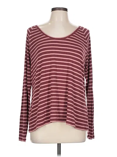 Pre-owned Cabi Long Sleeve T-shirt In Burgundy