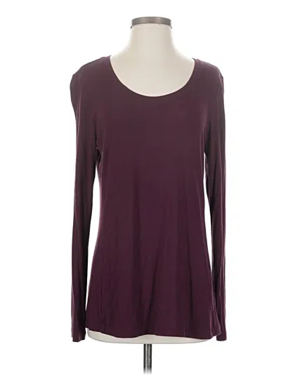 Pre-owned Cabi Long Sleeve T-shirt In Burgundy