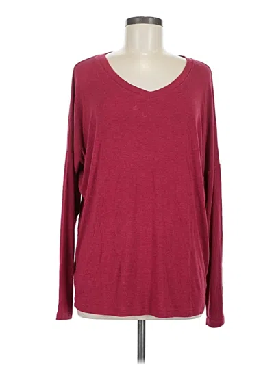 Pre-owned Cabi Long Sleeve T-shirt In Burgundy