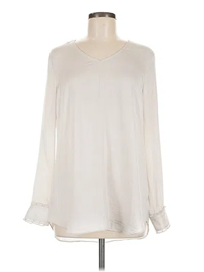 Pre-owned Cabi Long Sleeve T-shirt In Ivory