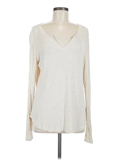 Pre-owned Cabi Long Sleeve T-shirt In Ivory
