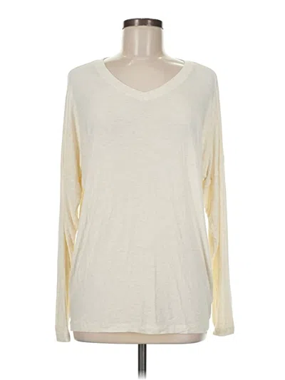 Pre-owned Cabi Long Sleeve T-shirt In Ivory