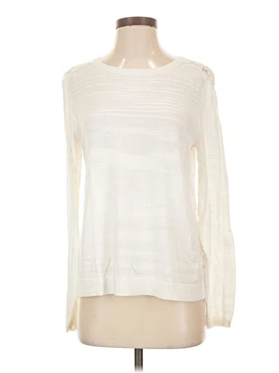 Pre-owned Cabi Long Sleeve T-shirt In Ivory