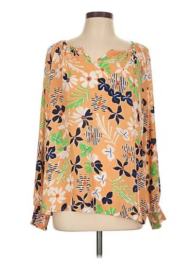 Pre-owned Cabi Long Sleeve T-shirt In Orange