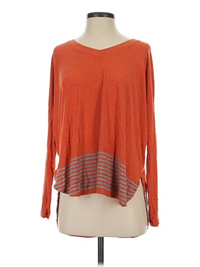 Pre-owned Cabi Long Sleeve T-shirt In Orange