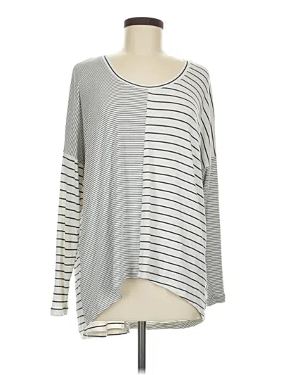 Pre-owned Cabi Long Sleeve T-shirt In Silver