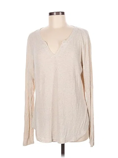 Pre-owned Cabi Long Sleeve T-shirt In Tan