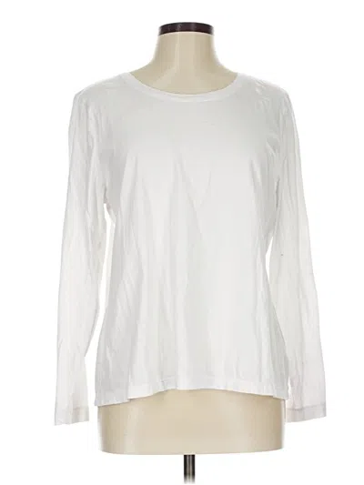Pre-owned Cabi Long Sleeve T-shirt In White