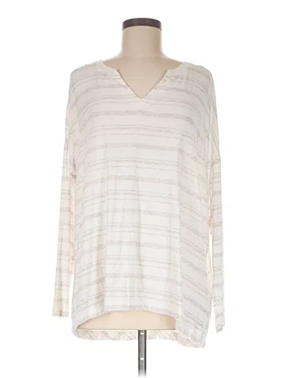 Pre-owned Cabi Long Sleeve T-shirt In White