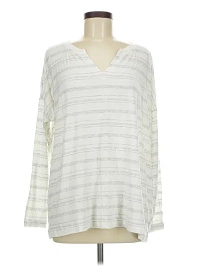 Pre-owned Cabi Long Sleeve T-shirt In White