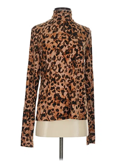 Pre-owned Cabi Long Sleeve Turtleneck In Brown