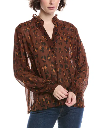 Cabi Obsess Blouse In Brown