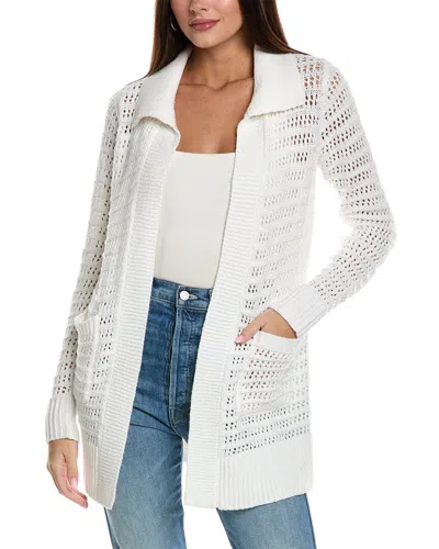 Cabi Open Stitch Cardigan In White