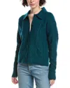 Cabi Peacock Cardigan In Green