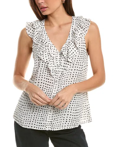 Cabi Polka Dot Top In Black